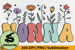 Nonna PNG, Flower Grandma Mothers Day Design 113