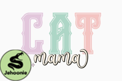 Cat Mama Retro Cat Mom Quote SVG Design 380