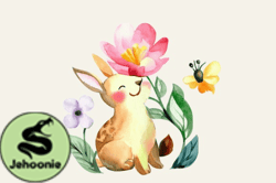 Watercolor Spring Baby Animal Clipart Design 96