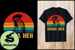Mama Hen Retro Vintage T Shirt