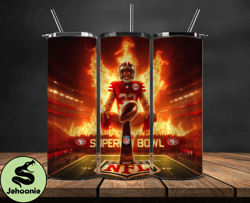 Kansas City Chiefs Vs San Francisco 49ers Super Bowl Tumbler Png. Super Bowl 2024 Tumbler Wrap 57