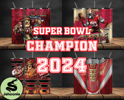 Kansas City Chiefs Super Bowl Tumbler Png, Super Bowl 2024 Tumbler Wrap 20