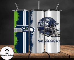 Seattle Seahawks Tumbler Wrap, NFL Logo Tumbler Png, NFL Design Png-49