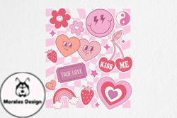 Retro Valentines PNG Sublimation Design 02