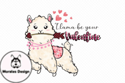 Llama Be Your Valentine Sublimation Design 46