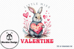 Little Miss Valentine PNG Sublimation Design 126
