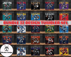 Bundle 32 Design NFL Teams, NFL Logo, Tumbler Design, Design Bundle Football, NFL Tumbler Design, Design by Morales Desi
