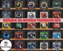 Bundle 86 Design NFL Teams, NFL Logo, Tumbler Design, Design Bundle Football, NFL Tumbler Design, Design by Morales Desi