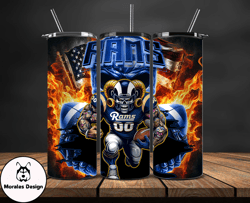 Los Angeles Rams Fire Tumbler Wraps, ,Nfl Png,Nfl Teams, Nfl Sports, NFL Design Png by Morales Design 19