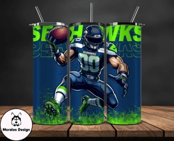 Seattle Seahawks NFL Tumbler Wraps, Tumbler Wrap Png, Football Png, Logo NFL Team, Tumbler Design by Morales Design 29