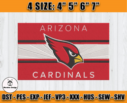 Cardinals Embroidery, NFL Cardinals Embroidery, NFL Machine Embroidery Digital, 4 sizes Machine Emb Files - 02 -Morales
