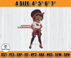Cardinals Embroidery, Betty Boop Embroidery, NFL Machine Embroidery Digital, 4 sizes Machine Emb Files -17 -Morales