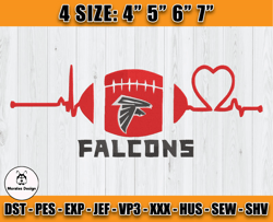 Atlanta Falcons Embroidery, NFL Falcons Embroidery, NFL Machine Embroidery Digital, 4 sizes Machine Emb Files-04-Morales