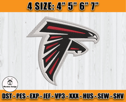 Atlanta Falcons Embroidery, NFL Falcons Embroidery, NFL Machine Embroidery Digital, 4 sizes Machine Emb Files-18-Morales