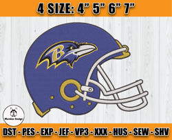 Ravens Embroidery, NFL Ravens Embroidery, NFL Machine Embroidery Digital, 4 sizes Machine Emb Files -14-Morales