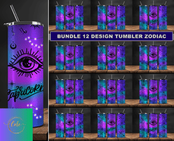 Bundle 12 Design Tumbler Zodiac, Tumbler Bundle Design, Sublimation Tumbler Bundle, 20oz Skinny Tumbler 47