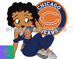 Chicago Bears Betty Boop Svg, NFL Svg, Girl Sport Svg, Football Svg Download Digital File 13