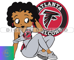 Atlanta Falcons Betty Boop Svg, NFL Svg, Girl Sport Svg, Football Svg Download Digital File 15