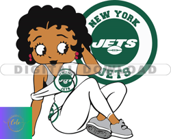 New York Jets Betty Boop Svg, NFL Svg, Girl Sport Svg, Football Svg Download Digital File 21