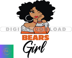 Bears Girl Svg, Girl Svg, Football Team Svg, NFL Team Svg, Png, Eps, Pdf, Dxf file 06