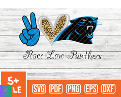 Carolina Panthers Svg , Peace Love  NfL Svg, Team Nfl Svg 05