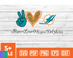 Miami Dolphins Svg , Peace Love  NfL Svg, Team Nfl Svg 20