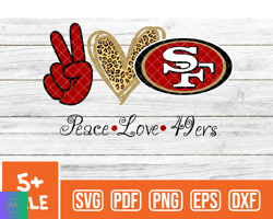 San Francisco 49ers Svg , Peace Love  NfL Svg, Team Nfl Svg 29
