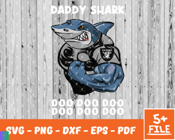 Raiders Daddy Shark Nfl Svg , Daddy Shark   NfL Svg, Team Nfl Svg 26