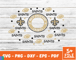 New Orleans Saints Full Wrap Template Svg, Cup Wrap Coffee 23
