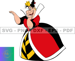 King of Hearts Svg, Queen of Hearts Png, Red Queen Svg, Cartoon Customs SVG, EPS, PNG, DXF 33