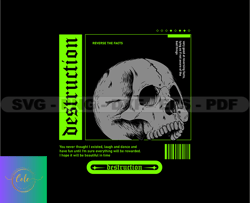 Skull Tshirt Design Bundle, Skull SVG PNG, Skull In The Wall File, DTG, DTF, Instant Download 46