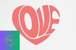 Valentines Day SVG Retro Love Heart