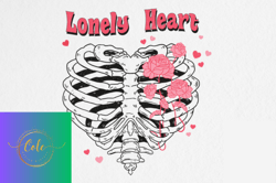 Skeleton Heart Valentines Sublimation