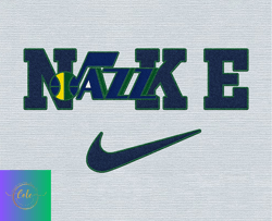 Nike Utah Jazz Svg, Stitch Nike Embroidery Effect, NBA Logo, Basketball Svg, NBA, Nike Nba Design 07