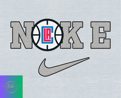 Nike LA Clippers Svg, Stitch Nike Embroidery Effect, NBA Logo, Basketball Svg, NBA, Nike Nba Design 10