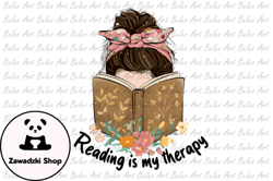 Reading is My Therapy Sublimation DesignDesign 19