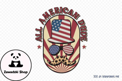 4th of July Retro PNG, All American Dude Design 14