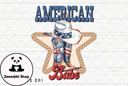 American Babe 4th of July Patriotic PNG Design 15