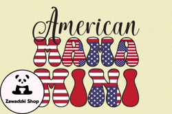 American Mama Mini 4th July Sublimation- Design 133