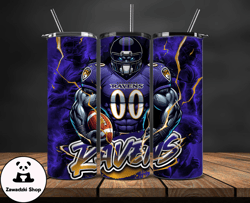 Baltimore RavensTumbler Wrap, NFL Logo Tumbler Png, Nfl Sports, NFL Design Png-03