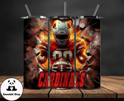 Arizona Cardinals Tumbler Wrap, Crack Hole Design, Logo NFL Football, Sports Tumbler Png, Tumbler Design 08