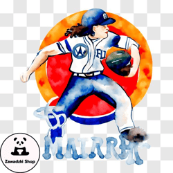 Dynamic Baseball Player Throwing the Ball PNG Design 31