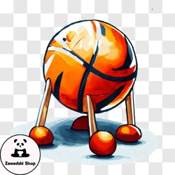 Basketball ball with additional balls for game or activity PNG Design 109