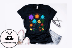 Vintage Flower Novelty T Shirt Design Design 184