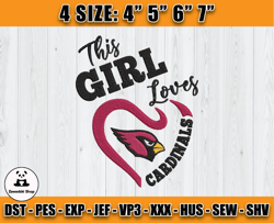 Cardinals Embroidery, Baby Yoda Embroidery, NFL Machine Embroidery Digital, 4 sizes Machine Emb Files - 05 - Zawadzki