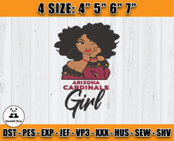Cardinals Embroidery, NFL Girls Embroidery, NFL Machine Embroidery Digital, 4 sizes Machine Emb Files -12 - Zawadzki