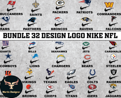 Bundle 32 design logo Nike NFL, NFL Logo, Nfl Logo Team,Nfl Png, Nfl Tumbler, NFL Design 14