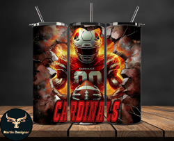 Arizona Cardinals Tumbler Wrap, Crack Hole Design, Logo NFL Football, Sports Tumbler Png, Tumbler Design by Martin Desig