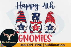 Happy 4th of July Gnomies PNG, Gnome Design 36