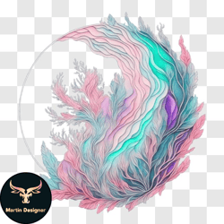Dreamy and Ethereal Abstract Circular Design PNG Design 209